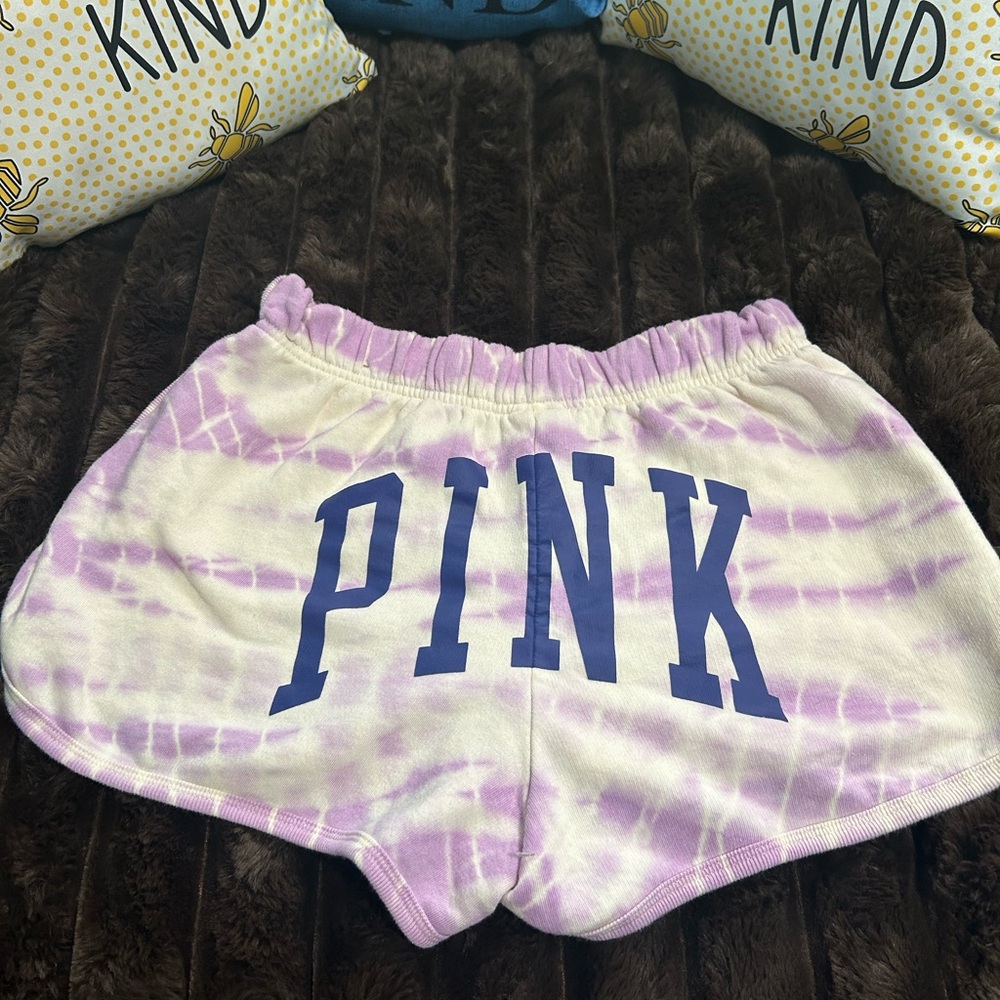 🎁PINK Victoria's Secret Purple Tie-Dye Shorts